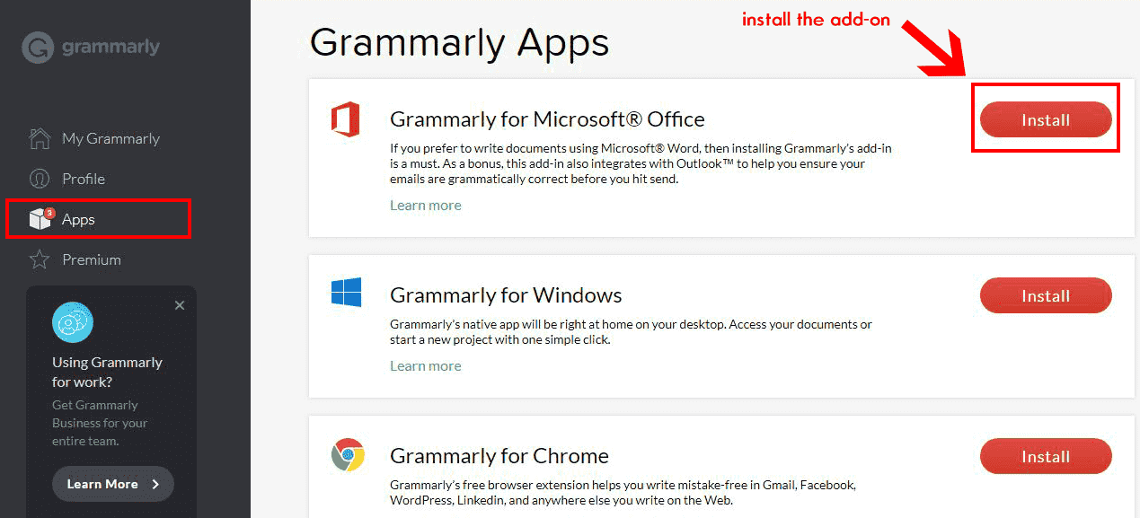 grammarly microsoft word cannot find path