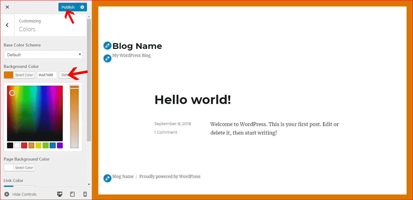 customize wordpress blog