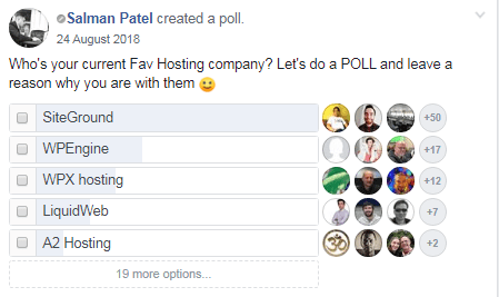 Siteground facebook group poll