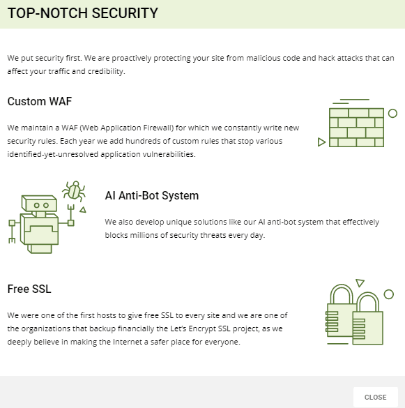 Siteground hosting security