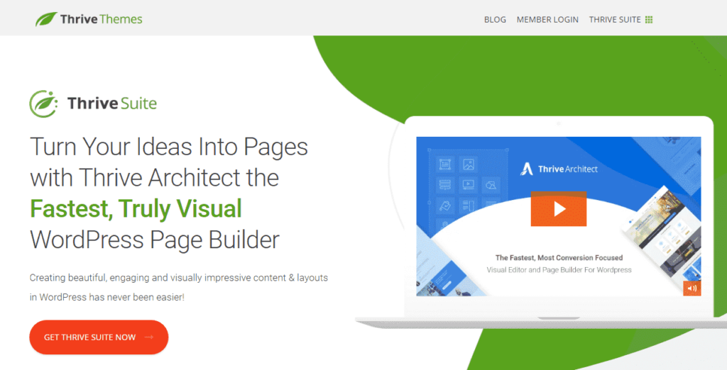 Thrive Architect WordPress landing page builder