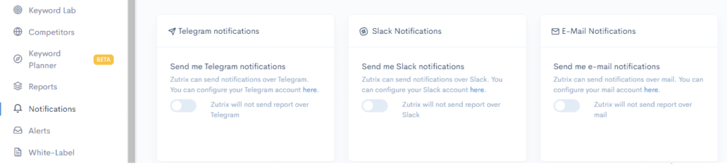 Zutrix notification 1